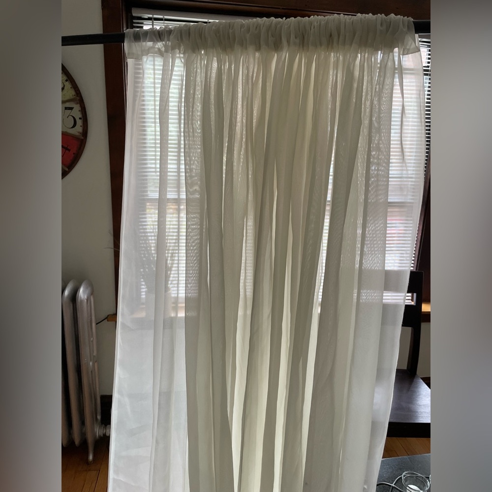Below Suggested Price! Sheer window panels 4 panels sold together 60 x 84 Ivory